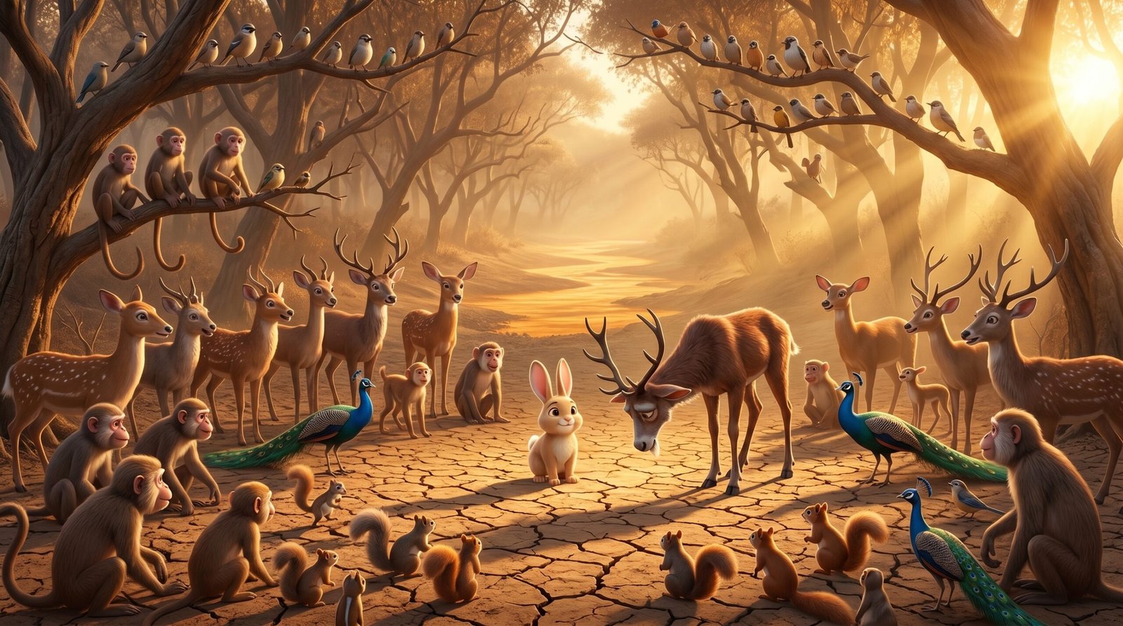 The Small Rabbit Faced the Lion — scene 12