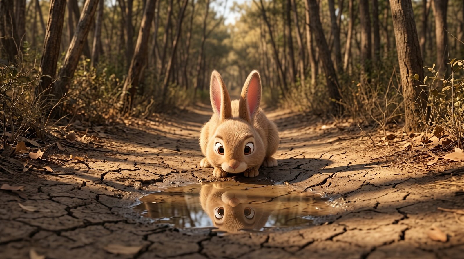 The Small Rabbit Faced the Lion — scene 6